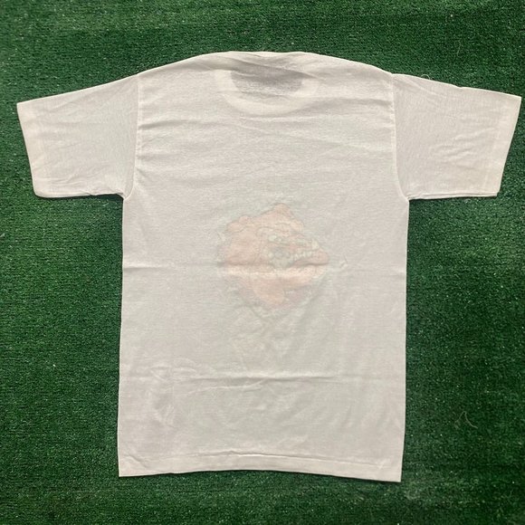 Vintage 80s Bulldog Glitter Shirt Single Stitch Iron On Tee - Picture 6 of 6